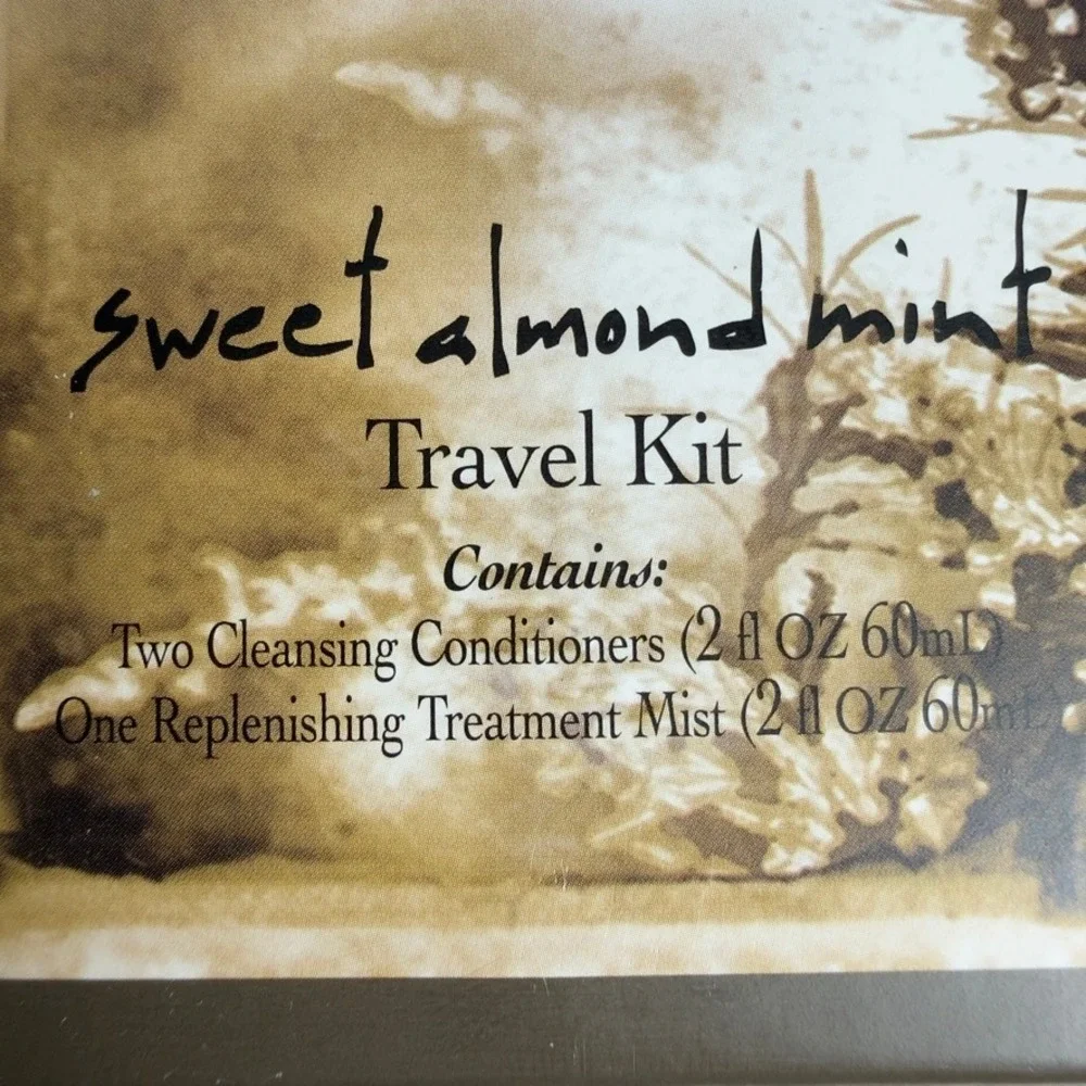 Wen by Chaz Dean Sweet Almond Mint Travel Kit 3 Piece Set New Sealed 2oz Each
